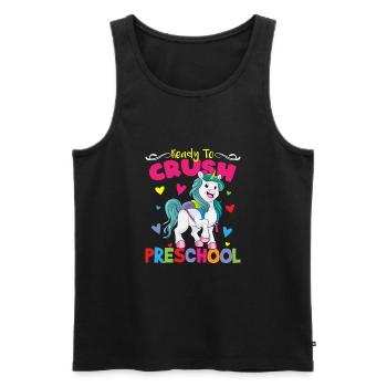 Ready To Crush Preschool Kindergarten Pre-K - Men's Premium Organic Tank Top - black - Front - Michal (187cm)