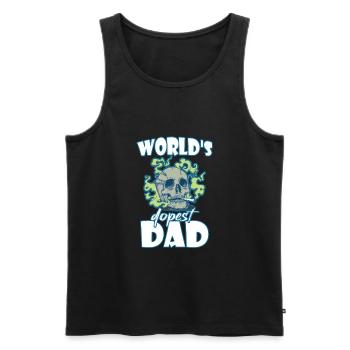 World's Dopest Dad - Männer Premium Bio Tank Top - Schwarz - Vorne - AI Model Male 178 light (178cm)