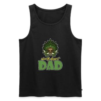 World's Dopest Dad - Männer Premium Bio Tank Top - Schwarz - Vorne - Michal (187cm)