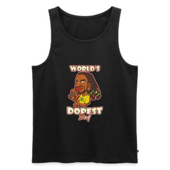World's Dopest Dad - Männer Premium Bio Tank Top - Schwarz - Vorne - AI Model Male 178 light (178cm)