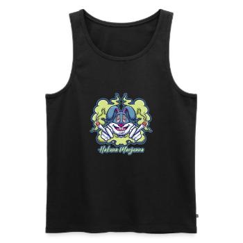 Hakuna Marijuana Funny Weed Smoking Pothead THC - Men's Premium Organic Tank Top - black - Front - Michal (187cm)