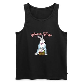 Mama Hase Ostern Familienoutfit Osterhase - Männer Premium Bio Tank Top - Schwarz - Vorne - Michal (187cm)