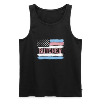 Idée cadeau du chef américain Pride Slaughter - Débardeur bio Premium Homme - noir - Devant - Michal (187cm)