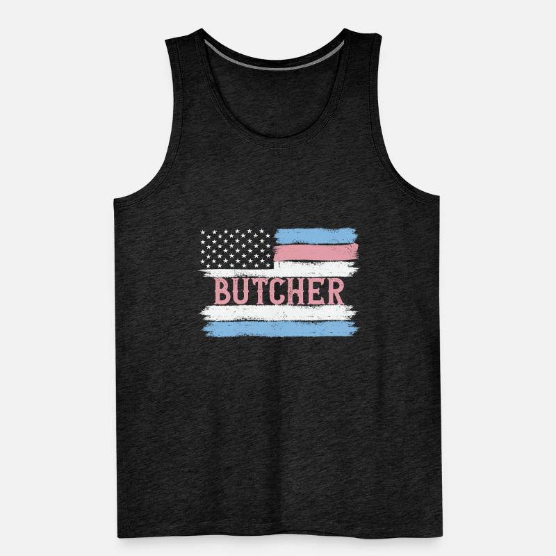 US Pride Slaughter Chef Gift Idea Men's Premium Organic Tank Top