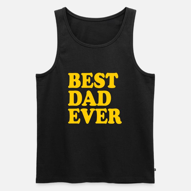Best dad ever - Männer Premium Bio Tank Top - Schwarz