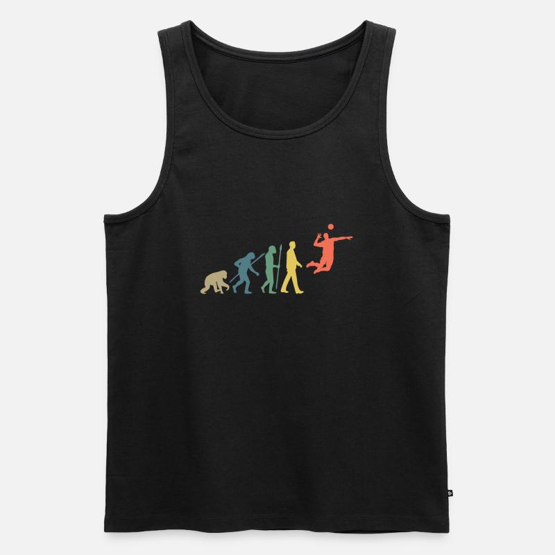 Evolution of Volleyball - Männer Premium Bio Tank Top - Schwarz