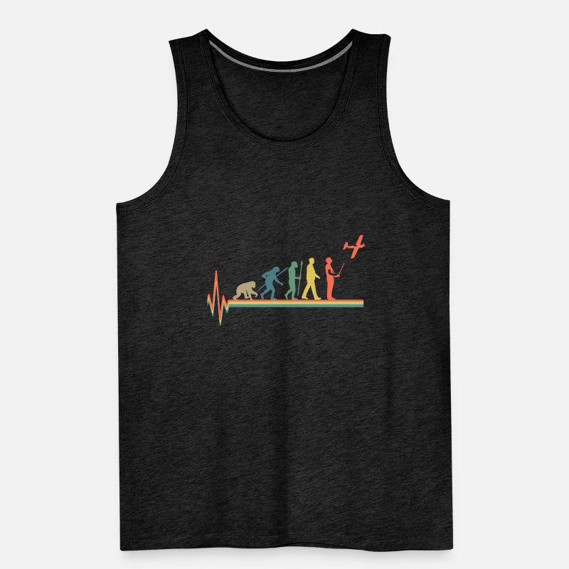 Model Flight Evolution Retro Vintage Designer Men's Premium Organic Tank Top