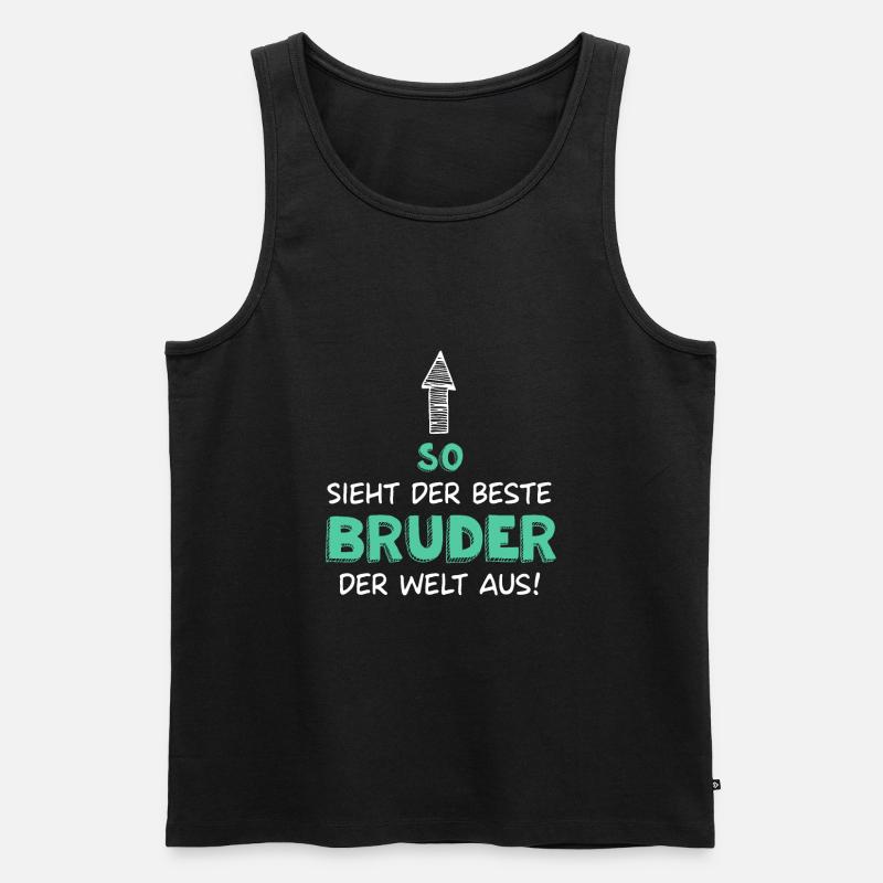 Bester Bruder - Männer Premium Bio Tank Top - Schwarz