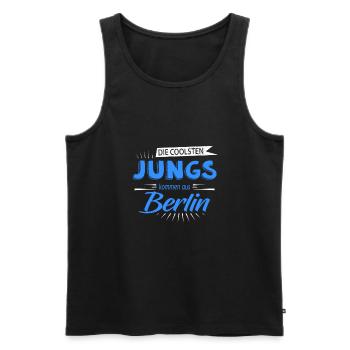 The best guys are from Berlin - Men's Premium Organic Tank Top - black - Front - Michal (187cm)
