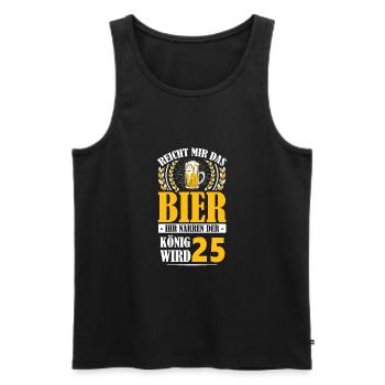 Bière 25 ans 25e anniversaire cadeau de bière Stein - Débardeur bio Premium Homme - noir - Devant - AI Model Male 178 light (178cm)