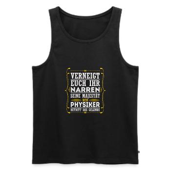 Physiker - Männer Premium Bio Tank Top - Schwarz - Vorne - AI Model Male 178 light (178cm)