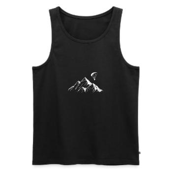 Cadeaux Parapente Parapente Montagne - Débardeur bio Premium Homme - noir - Devant - Michal (187cm)