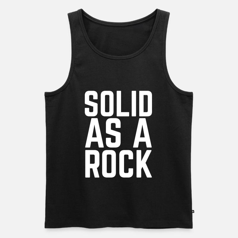 Solid as a rock - Men's Premium Organic Tank Top - black