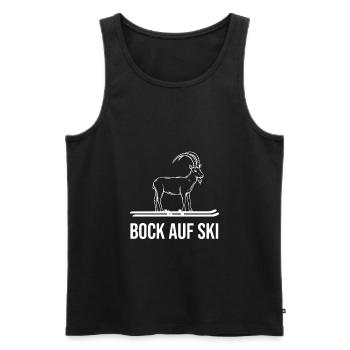 Bock auf Ski Steinbock Ziege Skifahrer Geschenk - Männer Premium Bio Tank Top - Schwarz - Vorne - Michal (187cm)