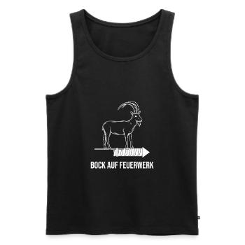 Bock auf Feuerwerk Pyrotechniker Pyro Steinbock - Männer Premium Bio Tank Top - Schwarz - Vorne - Michal (187cm)
