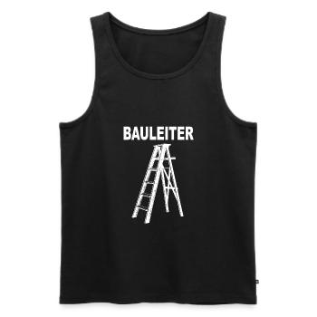Bauleiter Baustellen Geschenk für die Baustelle - Männer Premium Bio Tank Top - Schwarz - Vorne - Michal (187cm)