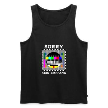 Sorry kein Empfang Sarkasmus Arbeit Beruf - Männer Premium Bio Tank Top - Schwarz - Vorne - Michal (187cm)