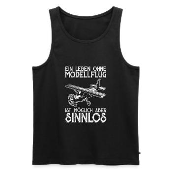 Leben Ohne Modellflug Sinnlos Modellflieger Pilot - Männer Premium Bio Tank Top - Schwarz - Vorne - Michal (187cm)
