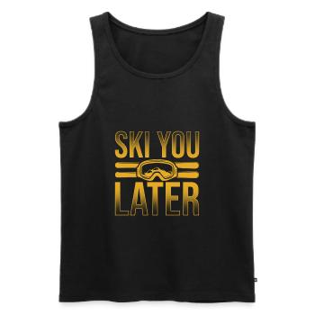 Ski You Later skieur cadeau de ski - Débardeur bio Premium Homme - noir - Devant - Michal (187cm)