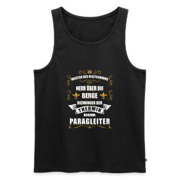 Lustige Paragleiter Sprüche Paragliding - Männer Premium Bio Tank Top - Schwarz - Vorne - Michal (187cm)