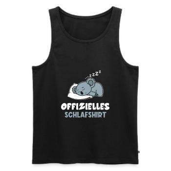 Offizielles Schlafshirt Koala Bär Coala Chiller - Männer Premium Bio Tank Top - Schwarz - Vorne - AI Model Male 178 light (178cm)