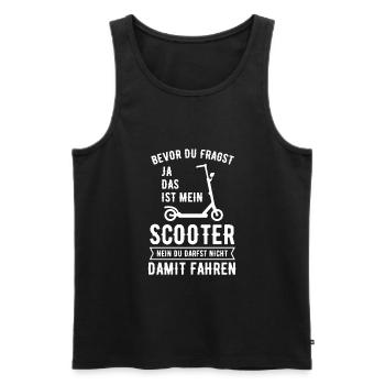Bevor Du Fragst Ja Das Ist Mein Scooter E-Roller - Männer Premium Bio Tank Top - Schwarz - Vorne - Michal (187cm)