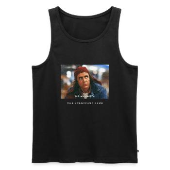 The Breakfast Club Eat My Shorts Spruch - Männer Premium Bio Tank Top - Schwarz - Vorne - AI Model Male 178 light (178cm)
