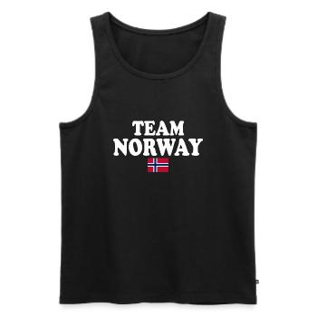Team norway - Men's Premium Organic Tank Top - black - Front - AI Model Male 178 light (178cm)