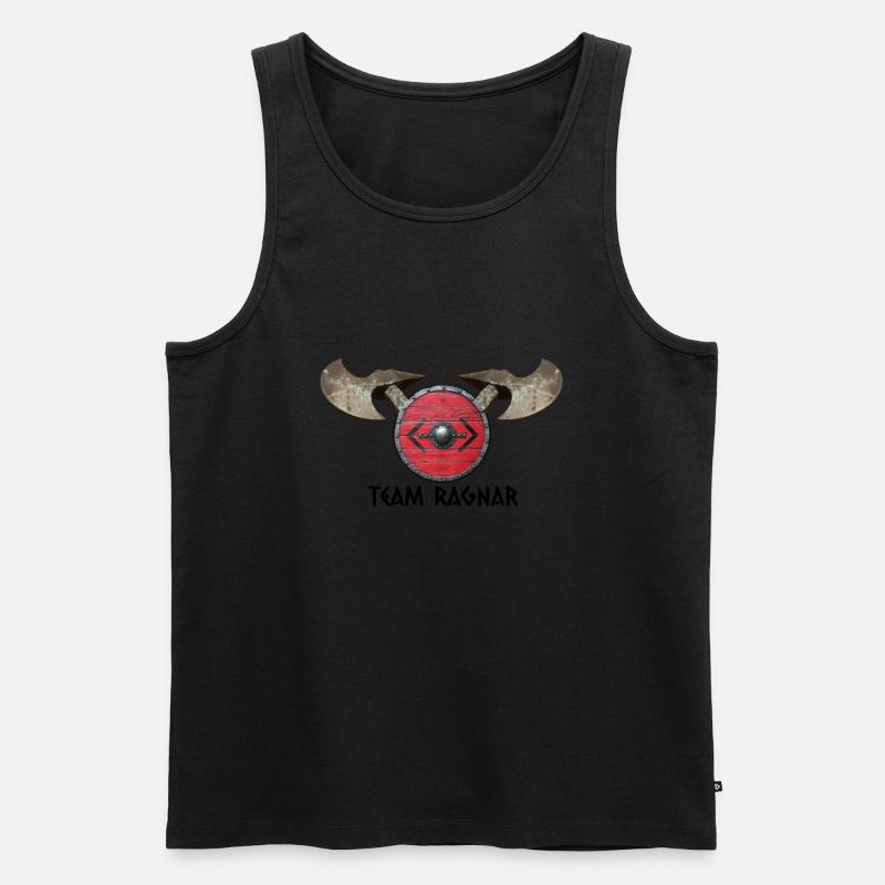 Schildwall, Team Ragnar! - Männer Premium Bio Tank Top - Schwarz
