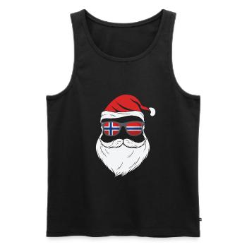 Drapeau de la Norvège Cool Santa Xmas Lunettes de soleil - Débardeur bio Premium Homme - noir - Devant - Michal (187cm)