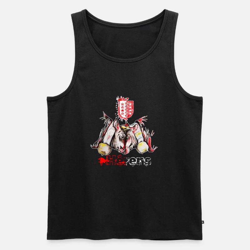Kuh von Heren Eringer Wallis - Männer Premium Bio Tank Top - Schwarz