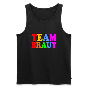 Team braut - Männer Premium Bio Tank Top - Schwarz - Vorne - Michal (187cm)