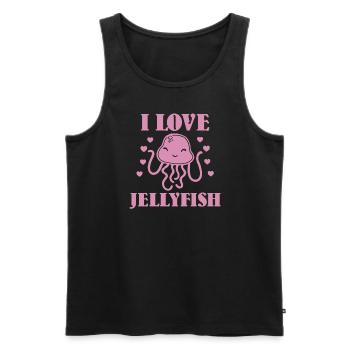 Ich Liebe Quallen - Männer Premium Bio Tank Top - Schwarz - Vorne - Michal (187cm)