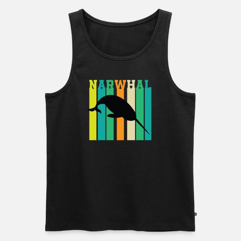Narwal - Männer Premium Bio Tank Top - Schwarz