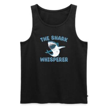 Der Haiflüsterer - Männer Premium Bio Tank Top - Schwarz - Vorne - Michal (187cm)