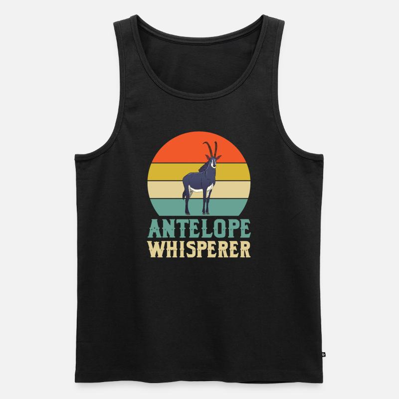 Antilopen Flüsterer - Männer Premium Bio Tank Top - Schwarz