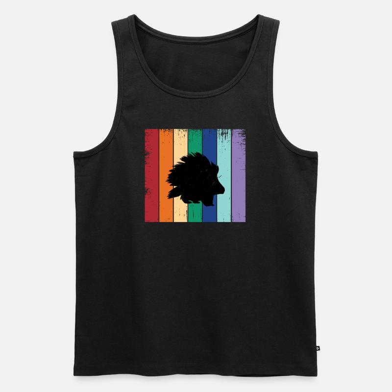 Stachelschwein-silhouette - Männer Premium Bio Tank Top - Schwarz