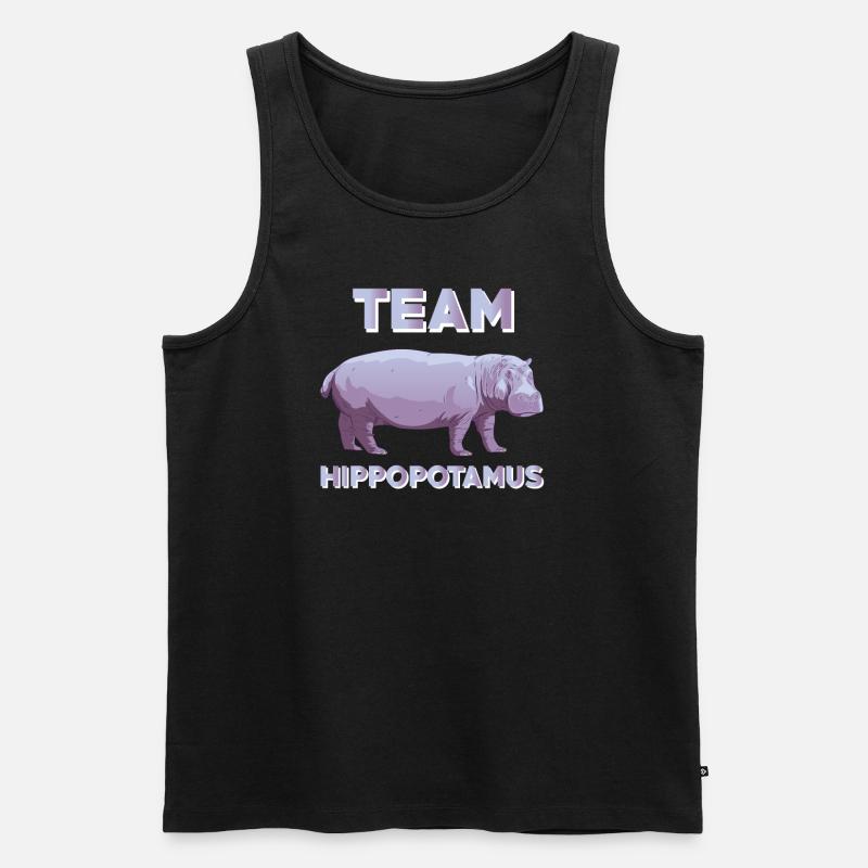 Team Nilpferd - Männer Premium Bio Tank Top - Schwarz