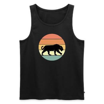 Black panther - Men's Premium Organic Tank Top - black - Front - AI Model Male 178 light (178cm)