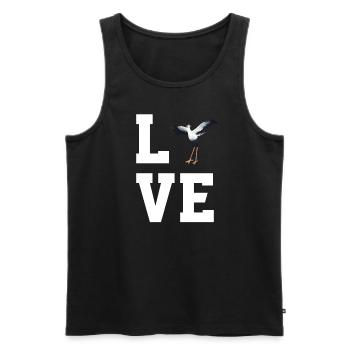 Cher Secrétaire Bird - Débardeur bio Premium Homme - noir - Devant - Michal (187cm)