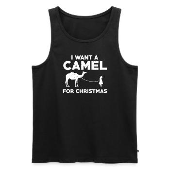 Ich Möchte Ein Kamel Zu Weihnachten - Männer Premium Bio Tank Top - Schwarz - Vorne - AI Model Male 178 light (178cm)