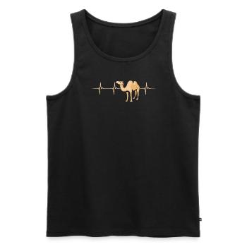 Kamel-herzschlag - Männer Premium Bio Tank Top - Schwarz - Vorne - AI Model Male 178 light (178cm)