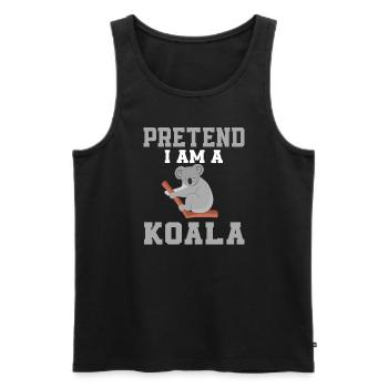 Pretend I'm a koala - Men's Premium Organic Tank Top - black - Front - AI Model Male 178 light (178cm)