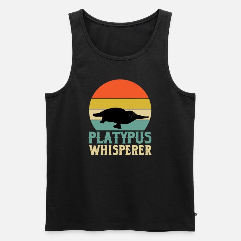 Platypus-whisperer-designign - Men's Premium Organic Tank Top - black