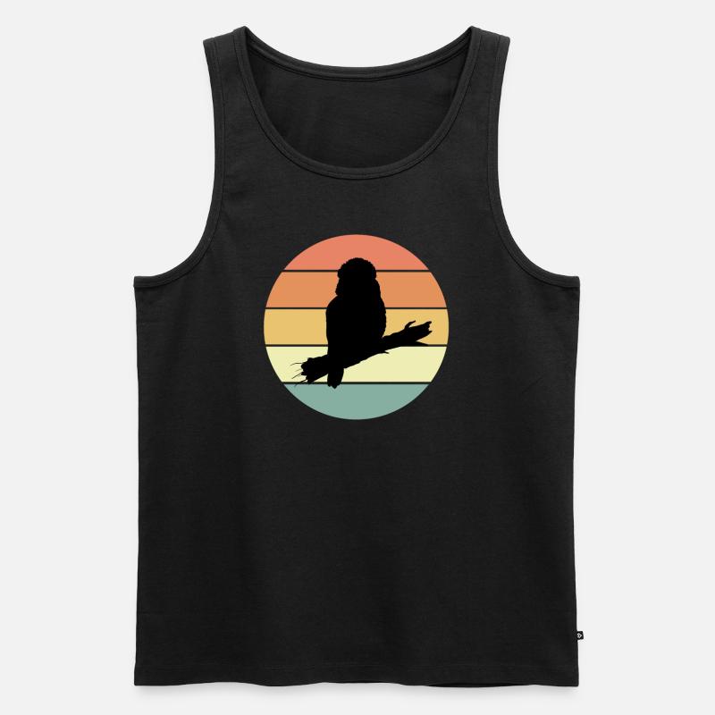 Tolle Kookaburra Silhouette - Männer Premium Bio Tank Top - Schwarz