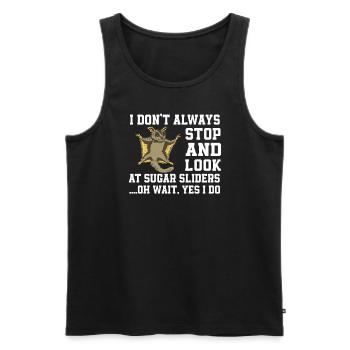 Lustiges Zuckersegelflugzeug-shirt - Männer Premium Bio Tank Top - Schwarz - Vorne - Michal (187cm)