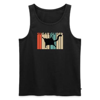 Kurzkopfgleitbeutler Retro Gift - Men's Premium Organic Tank Top - black - Front - Michal (187cm)