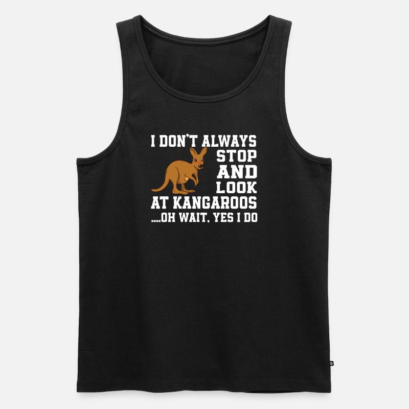 Lustiger Känguru Spruch - Männer Premium Bio Tank Top - Schwarz