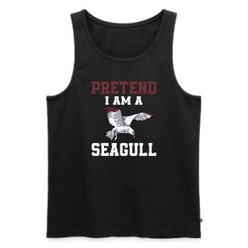 Faites semblant d’être une mouette - Débardeur bio Premium Homme - noir - Devant - Michal (187cm)