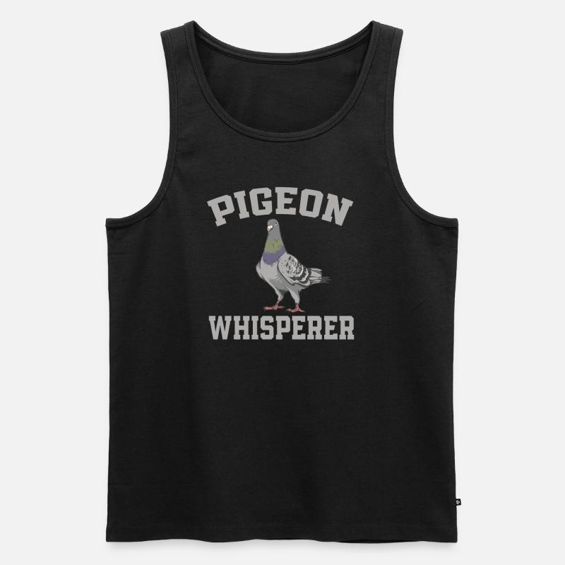 Taubenflüsterer - Männer Premium Bio Tank Top - Schwarz